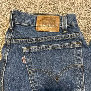 Levi's 545 Jeans Mens Sz 34x29 Black Baggy Denim Y2K Brown Tab Loose